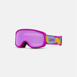 Giro Buster Kids Ski Goggles - Snowboard Goggles for Youth  Boys & Girls - Pink Geo Camo Strap with Amber Pink Lens