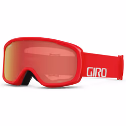 Giro Cruz Ski Goggles - Snowboard Goggles for Men Women & Youth - Anti-Fog - OTG - Red & White Wordmark Strap w/Amber Scarle ...