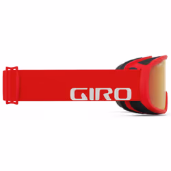 Giro Cruz Ski Goggles - Snowboard Goggles for Men  Women & Youth - Anti-Fog - OTG - Red & White Wordmark Strap w/Amber Scarlet Lens