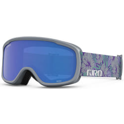 Giro Moxie Ski Goggles - Snowboard Goggles for Women & Youth - Grey Botanical Strap with Grey Cobalt/Yellow Lenses