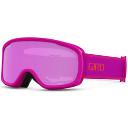 Giro Moxie Ski Goggles - Snowboard Goggles for Women & Youth - Pink Chute Strap with Amber Pink/Yellow Lenses