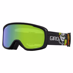 Giro Buster Kids Ski Goggles - Snowboard Goggles for Youth  Boys & Girls - Black Ashes Strap with Amber Rose Lens