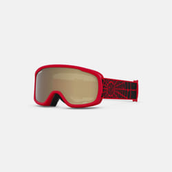 Giro Buster Kids Ski Goggles - Snowboard Goggles for Youth  Boys & Girls - Red Solar Flair Strap with Amber Rose Lens