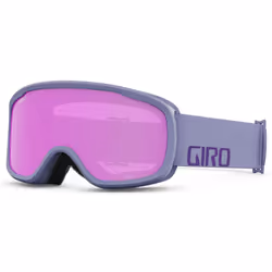 Giro Cruz Ski Goggles - Snowboard Goggles for Men Women & Youth - Anti-Fog - OTG - Lilac Wordmark Strap w/Amber Pink Lens