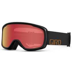 Giro Cruz Ski Goggles - Snowboard Goggles for Men  Women & Youth - Anti-Fog - OTG - Camp Tan Wordmark Strap w/Amber Scarlet Lens
