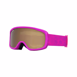Giro Buster Youth Ski Goggles - Snowboard Goggles for Kids  Boys  and Girls - Purple Bloom Strap with Amber Rose Lens