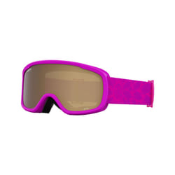 Giro Buster Youth Ski Goggles - Snowboard Goggles for Kids  Boys  and Girls - Purple Bloom Strap with Amber Rose Lens