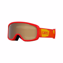 Giro Buster Youth Ski Goggles - Snowboard Goggles for Kids Boys and Girls - Red Geo Camo Strap with Amber Rose Lens