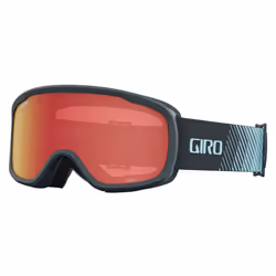 Giro Roam Ski Goggles - Snowboard Goggles for Men Women and Youth - Dark Shark Light Streaker Strap with Amber Scarlet/Yelow ...