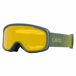 Giro Roam Ski Goggles - Snowboard Goggles for Men  Women and Youth - Green Streaker Strap with Loden Green/Yellow Lenses