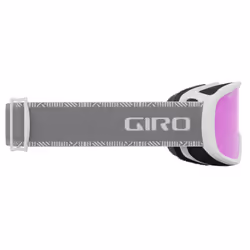 Giro Moxie Ski Goggles - Snowboard Goggles for Women and Youth - White/Grey Chute Strap with Amber Pink/Yellow Lenses