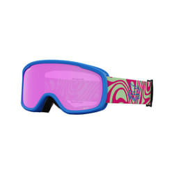 Giro Buster Youth Ski Goggles - Snowboard Goggles for Kids  Boys  and Girls - Namuk Dark Rose Strap with Amber Pink Lens