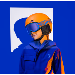 Giro Spur Combo Pack Kids Ski Helmet - Snowboarding Helmet with Matching Goggles for Youth  Boys  and Girls - Matte Bright Orange S 52-55.5cmMatte Bri