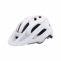 Giro Fixture II MIPS Mountain Bike Helmet for Men  Women  Kids  and Adults - Matte White/Green Logo  Universal Women 50-57 cm