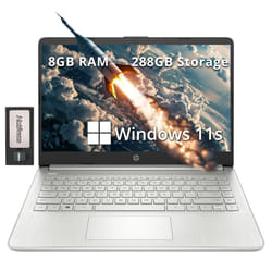 HP Stream 14"" HD BrightView Laptop  Intel Pentium Silver N5030  8GB RAM  288GB Storage (128GB SSD + 160GB Docking Station Set)  Intel UHD G