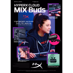 HyperX Cloud MIX Buds Wireless Headphones (Black) - Additional view 8