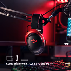 HyperX Cloud II Wireless - Gaming Headset (Black-Red) - Additional view 4