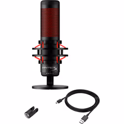HyperX QuadCast - USB Microphone (Black-Red) - Red Lighting - Additional view 6