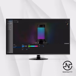 HyperX QuadCast S - USB Microphone (Black-Grey) - RGB Lighting - Additional view 7