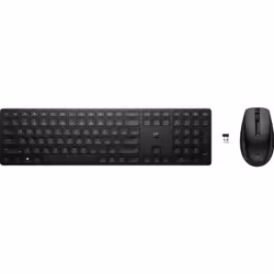 HP 655 Wireless Keyboard and Mouse Combo, Full-size (100%), Wireless, RF Wireless, Membrane, Black, Mouse included