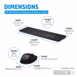 HP 650 Wireless Keyboard and Mouse Combo - Additional view 5