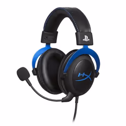 HP Cloud - Gaming Headset - PS4 (Black-Blue), Wired, Gaming, 15 - 25000 Hz, 325 g, Headset, Black, Blue