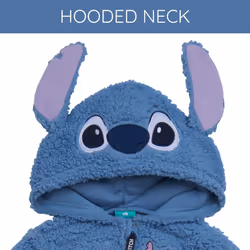 Disney Lilo & Stitch Newborn Baby Boys Cozy Sherpa Zip Up Cosplay Coverall Blue 0-3 Months