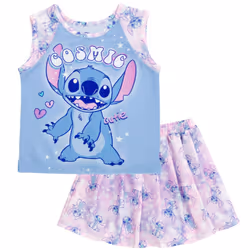 Disney Lilo & Stitch Big Girls Tank Top and Pleated Skort Outfit Set 14-16