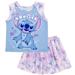 Disney Lilo & Stitch Big Girls Tank Top and Pleated Skort Outfit Set 14-16