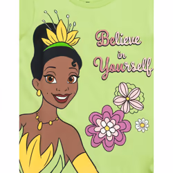 Disney Princess Toddler Girls T-Shirt and Shorts Outfit Set Green 5T