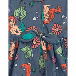 Disney Princess Ariel Floral Toddler Girls Chambray Skater Dress Blue/