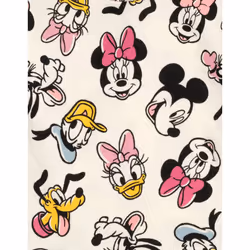 Disney Mickey Mouse Goofy Donald Duck Little Girls Fleece Dress White