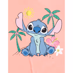 Disney Lilo & Stitch Little Girls T-Shirt and Chambray Shorts Outfit S