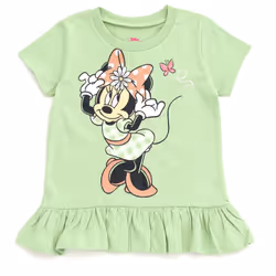 Disney Minnie Mouse Floral Toddler Girls Peplum T-Shirt and Leggings O