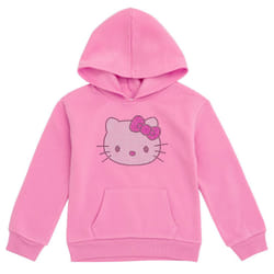 Hello Kitty Little Girls Fleece Pullover Hoodie Pink 7-8
