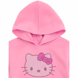 Hello Kitty Little Girls Fleece Pullover Hoodie Pink 7-8