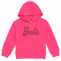 Barbie Little Girls Fleece Pullover Hoodie Pink 7-8