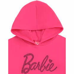 Barbie Little Girls Fleece Pullover Hoodie Pink 7-8