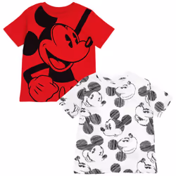 Disney Mickey Mouse Little Boys 2 Pack TShirts BrownWhite 78