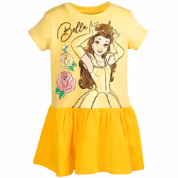 Disney Princess Belle Little Girls French Terry Dress Princess Belle Y