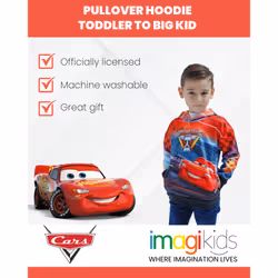 Disney Pixar Cars Lightning McQueen Toddler Boys Fleece Pullover Hoodi