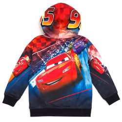 Disney Pixar Cars Lightning McQueen Toddler Boys Fleece Pullover Hoodi