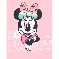 Disney Minnie Mouse Toddler Girls T-Shirt and Bike Shorts Twill Outfit