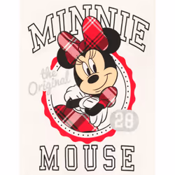 Disney Minnie Mouse Toddler Girls Fleece Sweatshirt and Pleated Skirt Plaid Red/White 2T