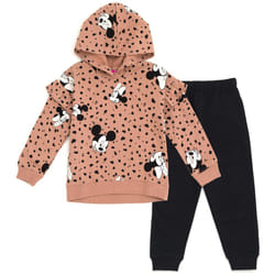 Disney Mickey Mouse Minnie Mouse Toddler Girls Fleece Pullover Hoodie
