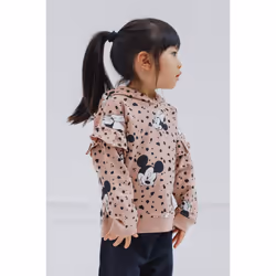 Disney Mickey Mouse Minnie Mouse Little Girls Fleece Pullover Hoodie a
