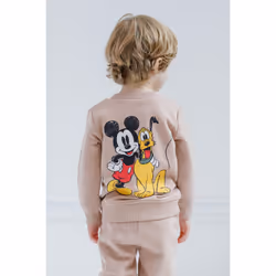 Disney Mickey Mouse Newborn Baby Boys Fleece Sweatshirt and Pants Set Brown 6-9 Months