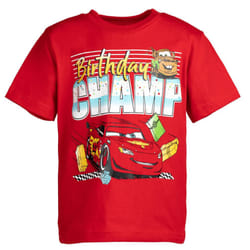 Disney Pixar Cars Lightning McQueen Birthday Infant Baby Boys Graphic T-Shirt Cars Red 18 Months