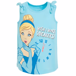 Disney Princess Cinderella Belle Moana Toddler Girls 3 Pack Tank Tops