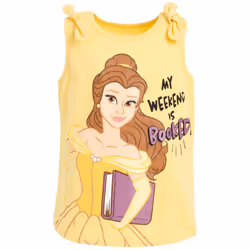 Disney Princess Cinderella Belle Moana Toddler Girls 3 Pack Tank Tops